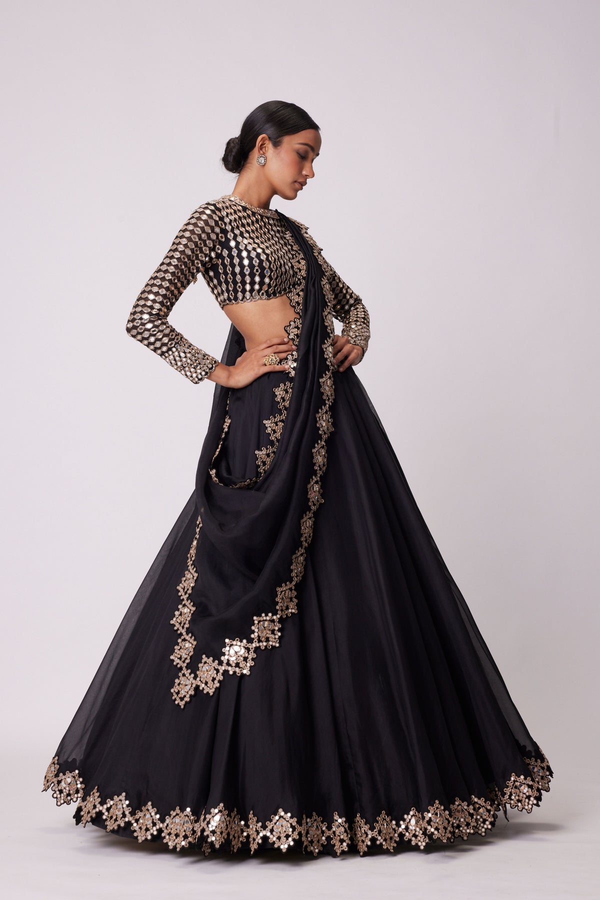 Black Lehenga Set