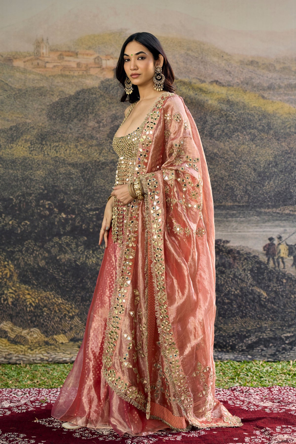 Gulbahar Mirror Sharara Set