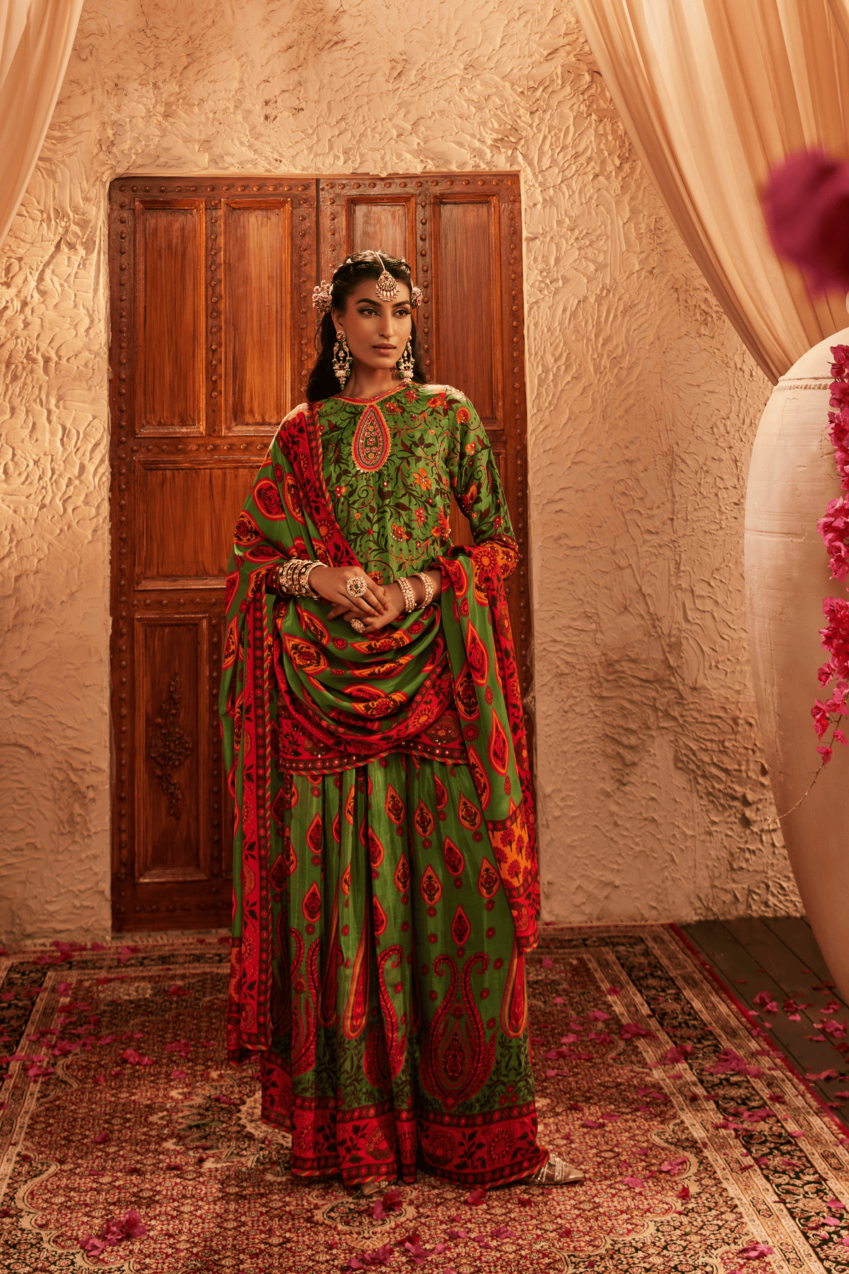 Ren Embroidered Sharara Set
