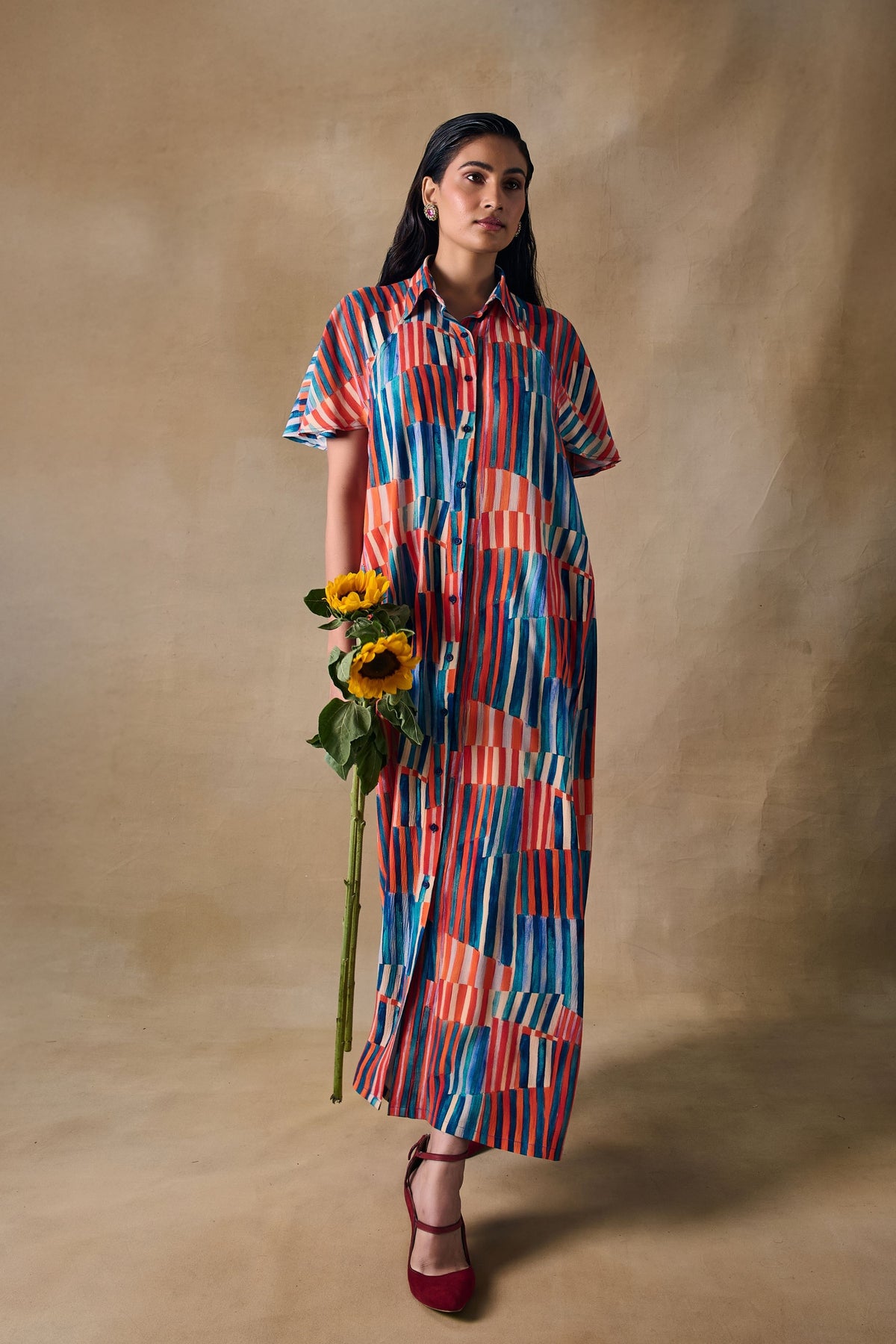 Asilah Stripe Raglan Dress