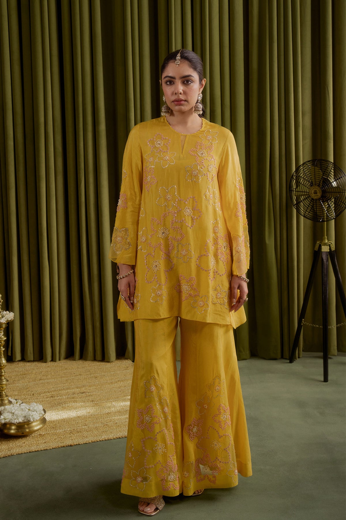 Mango Embroidered Sharara Set