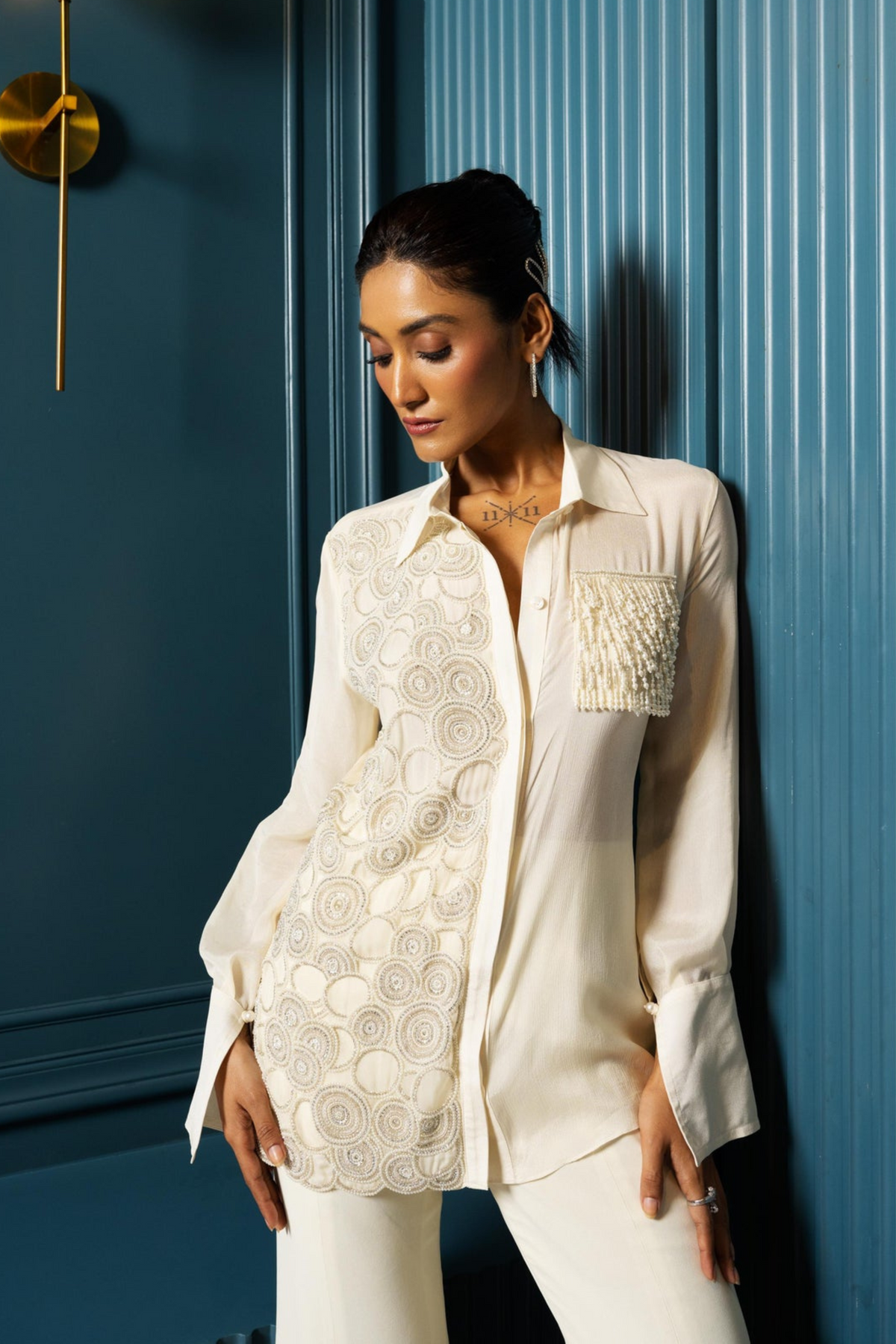 Vail Embroidered Shirt With Pants