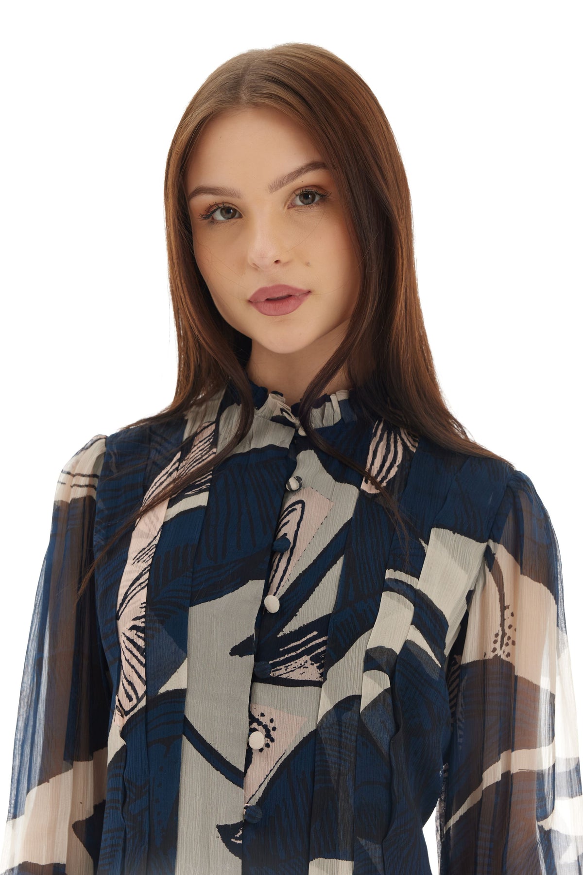 Blue and White Shirt Dress