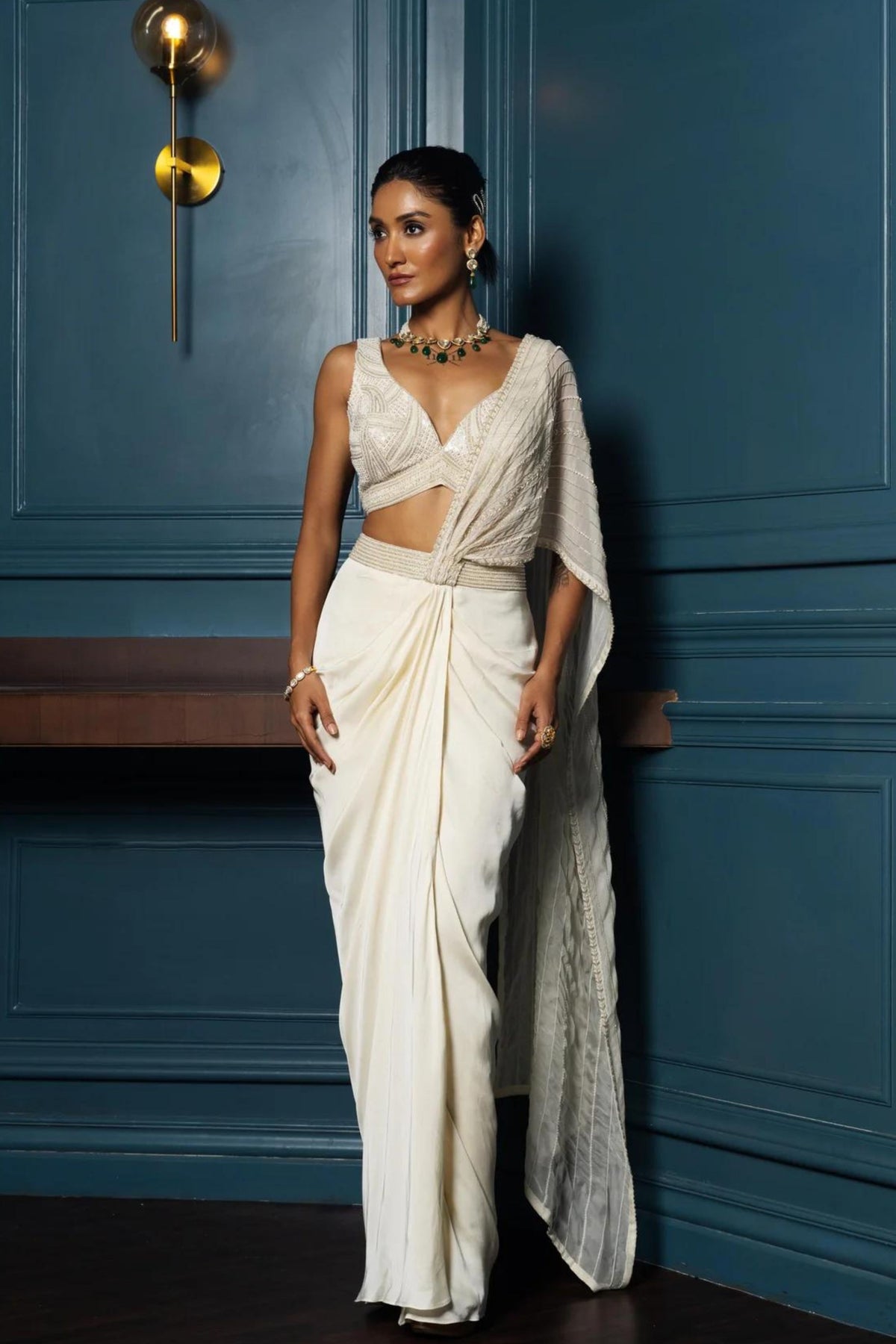Valentina Draped Saree Set