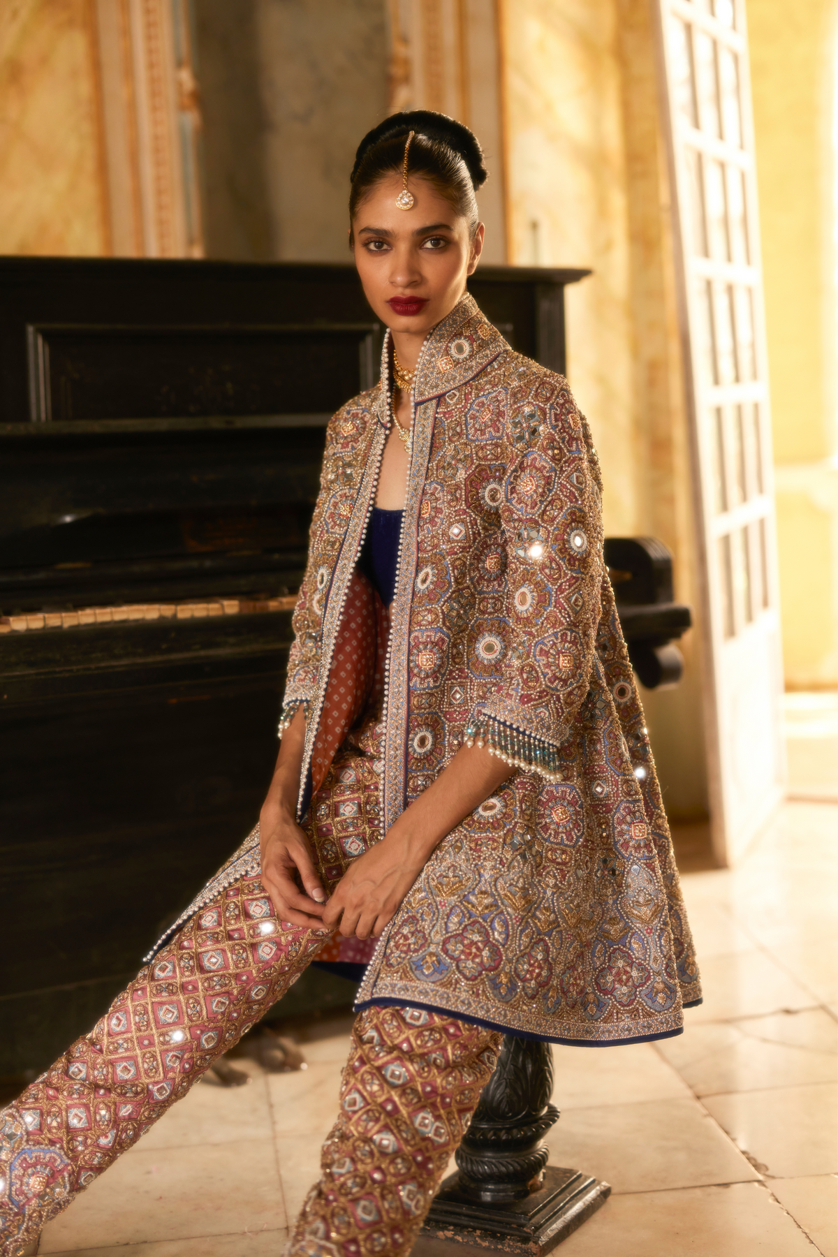 Gold &amp; Silver Embroidered Co-ord Set