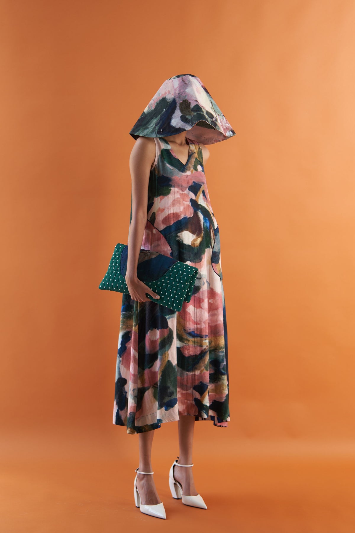 Green Sundae Polka Quilted Bag