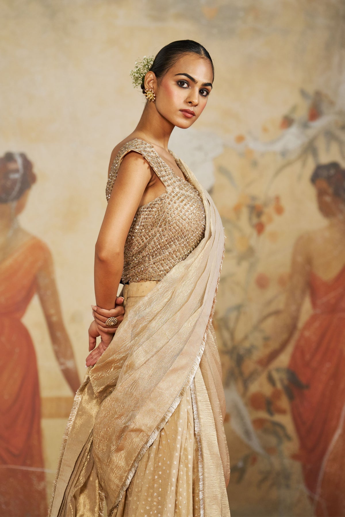 Jeweled Crystals Sharara Set