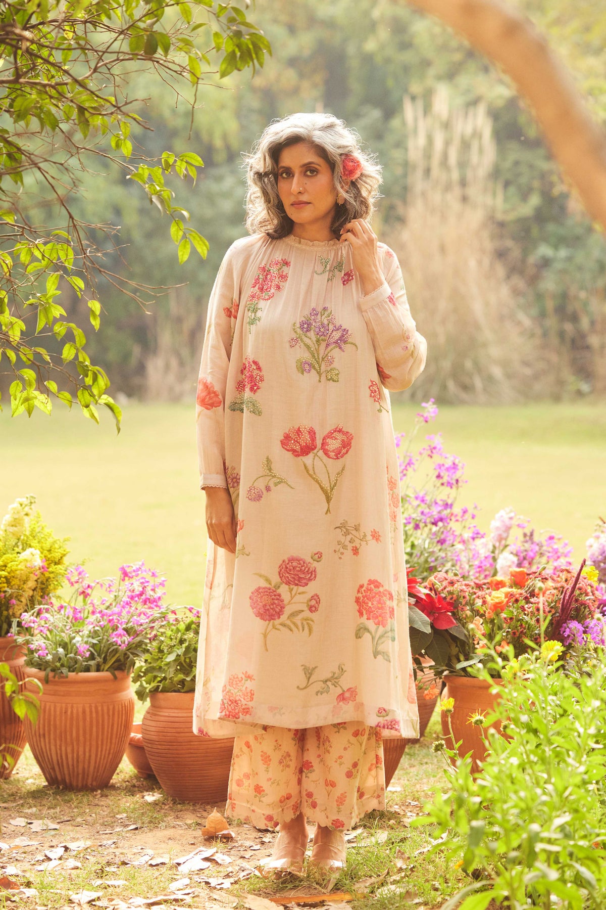 Dusty Rose Summer Kurta Set
