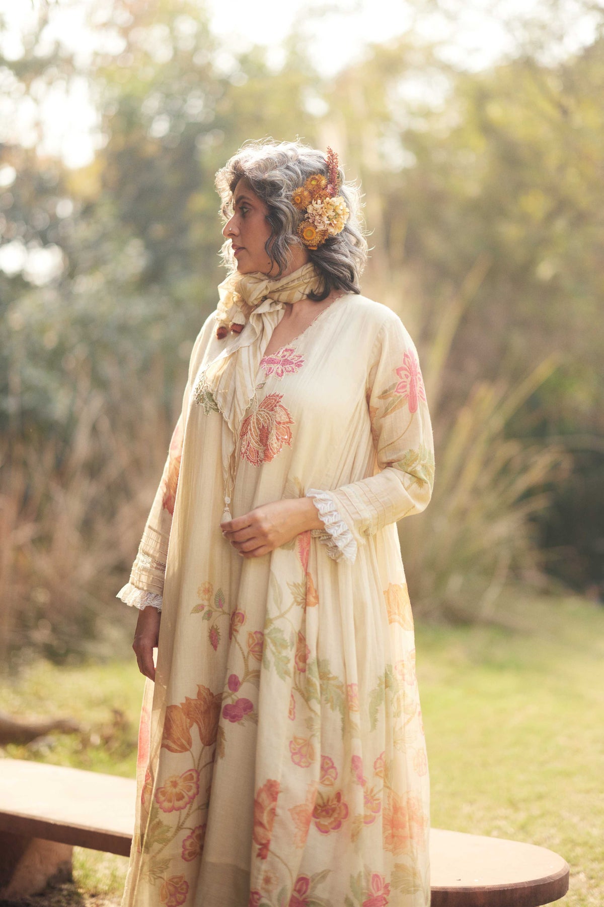 Ivory Embroidered Kurta Set
