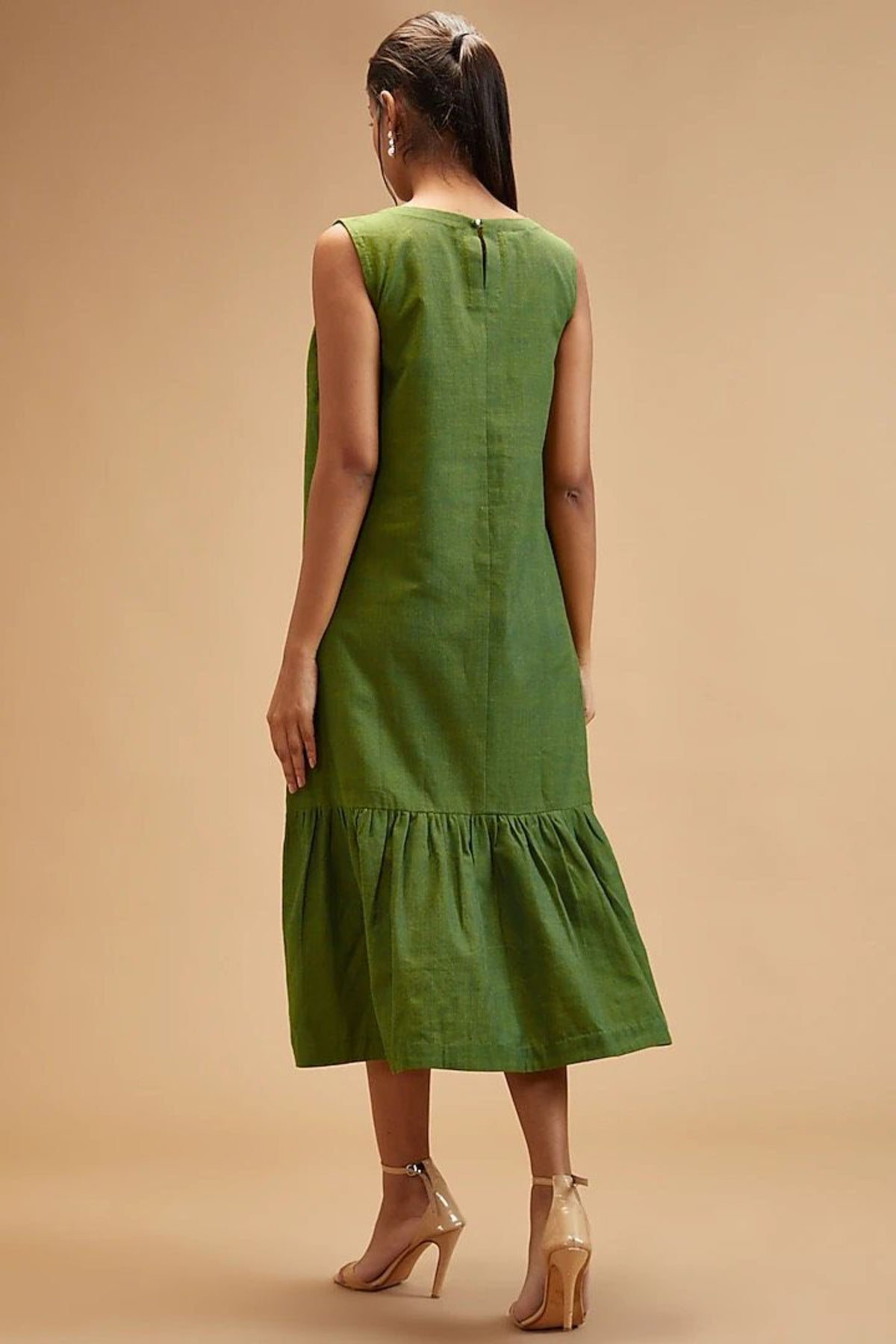 Basil Green Sleeveless Dress