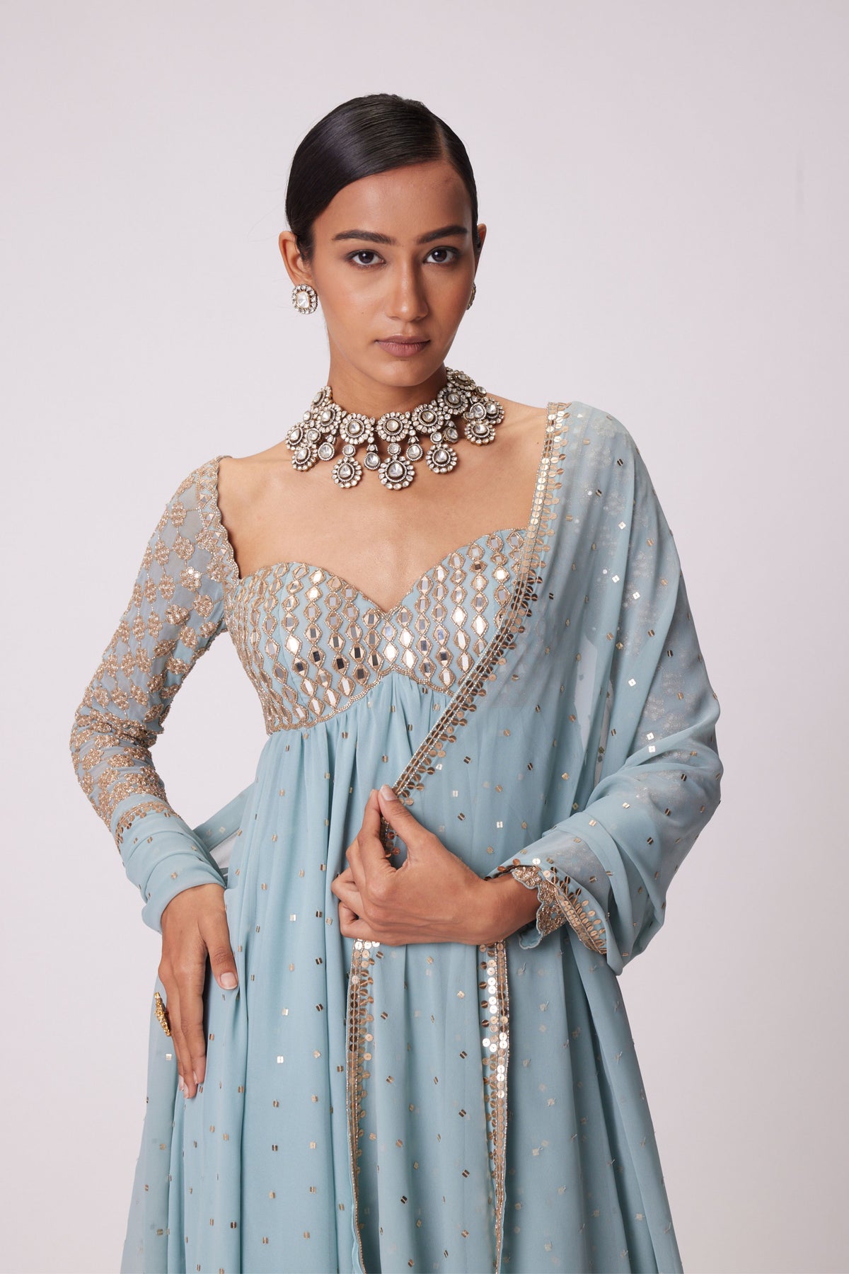 Powder Blue Kurta Set