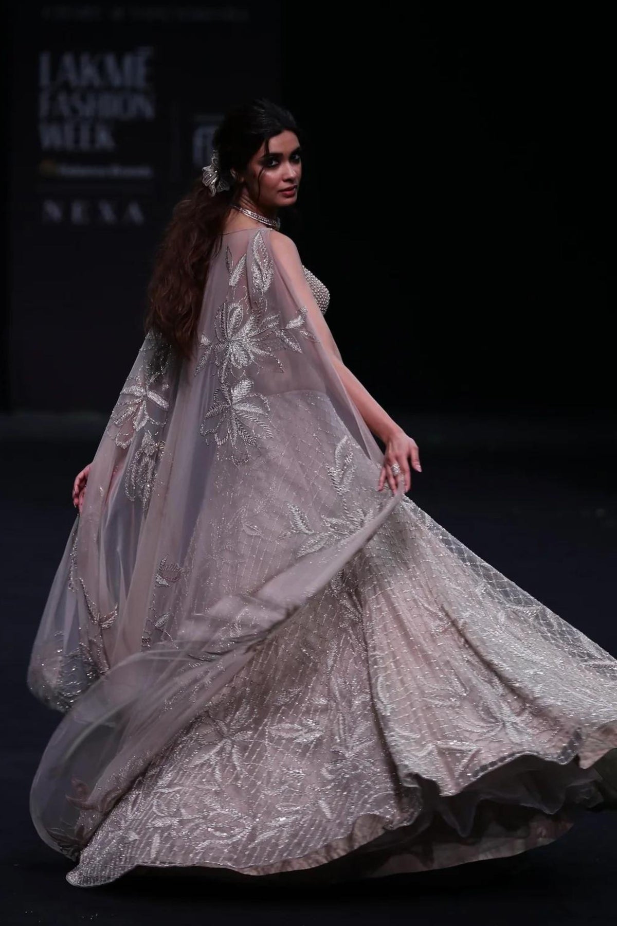 Vanna Lehenga Set in Champagne