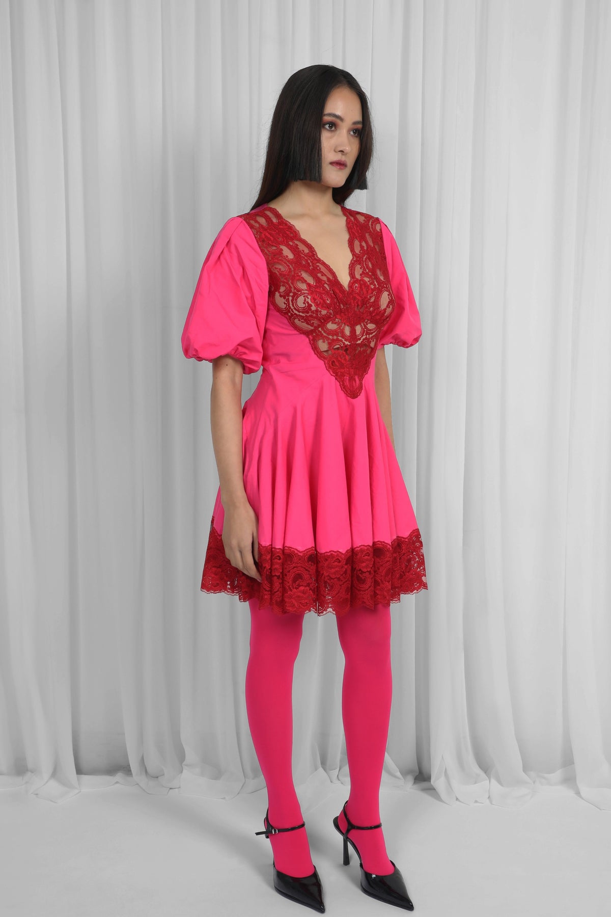 Red and Pink Remi Dress