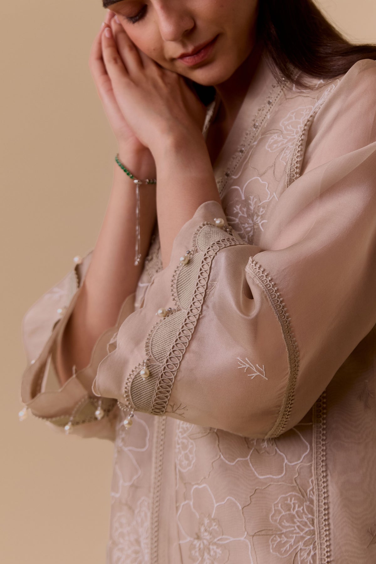 Ambreen Beige Kurta Set