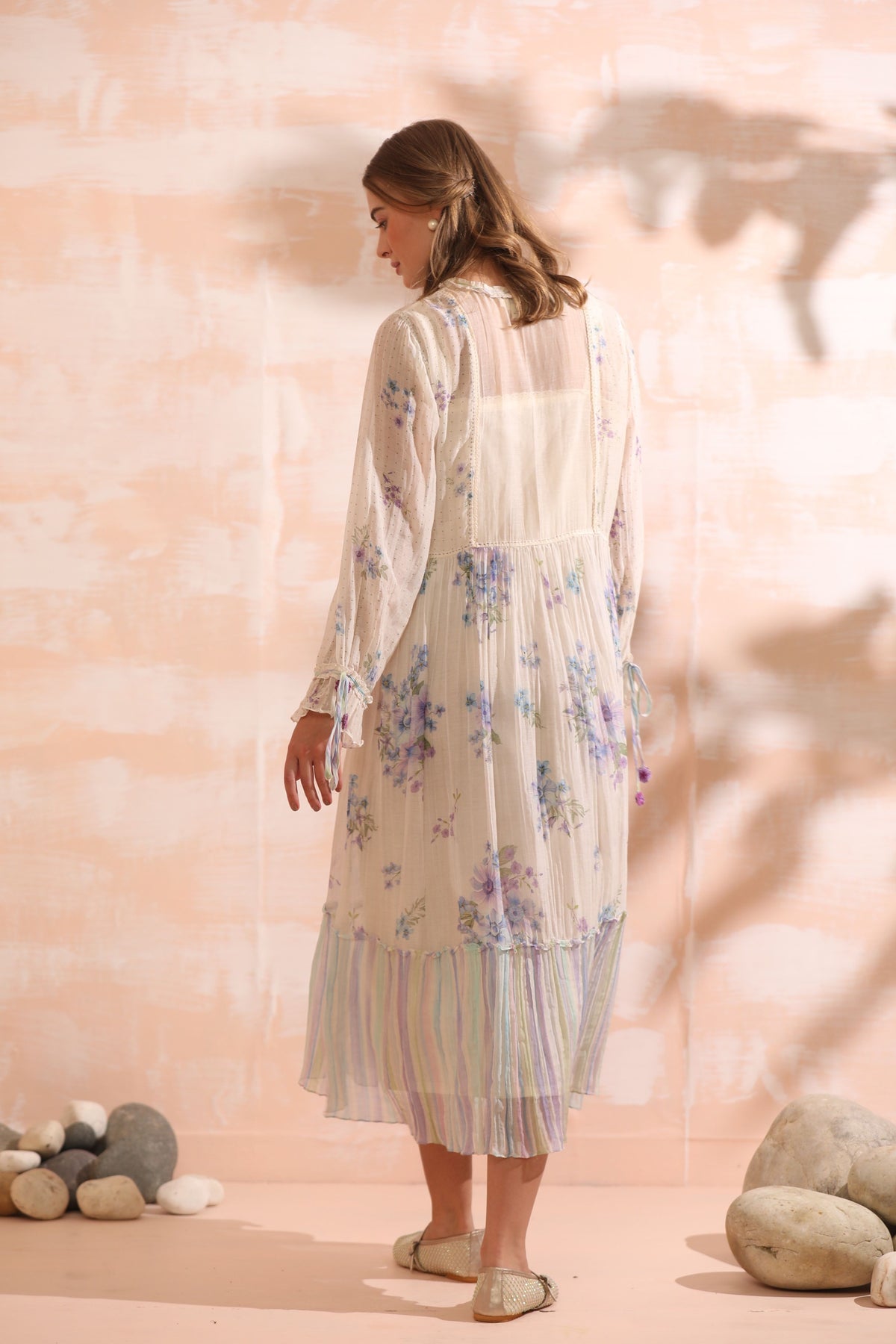Blue Embroidered Dress