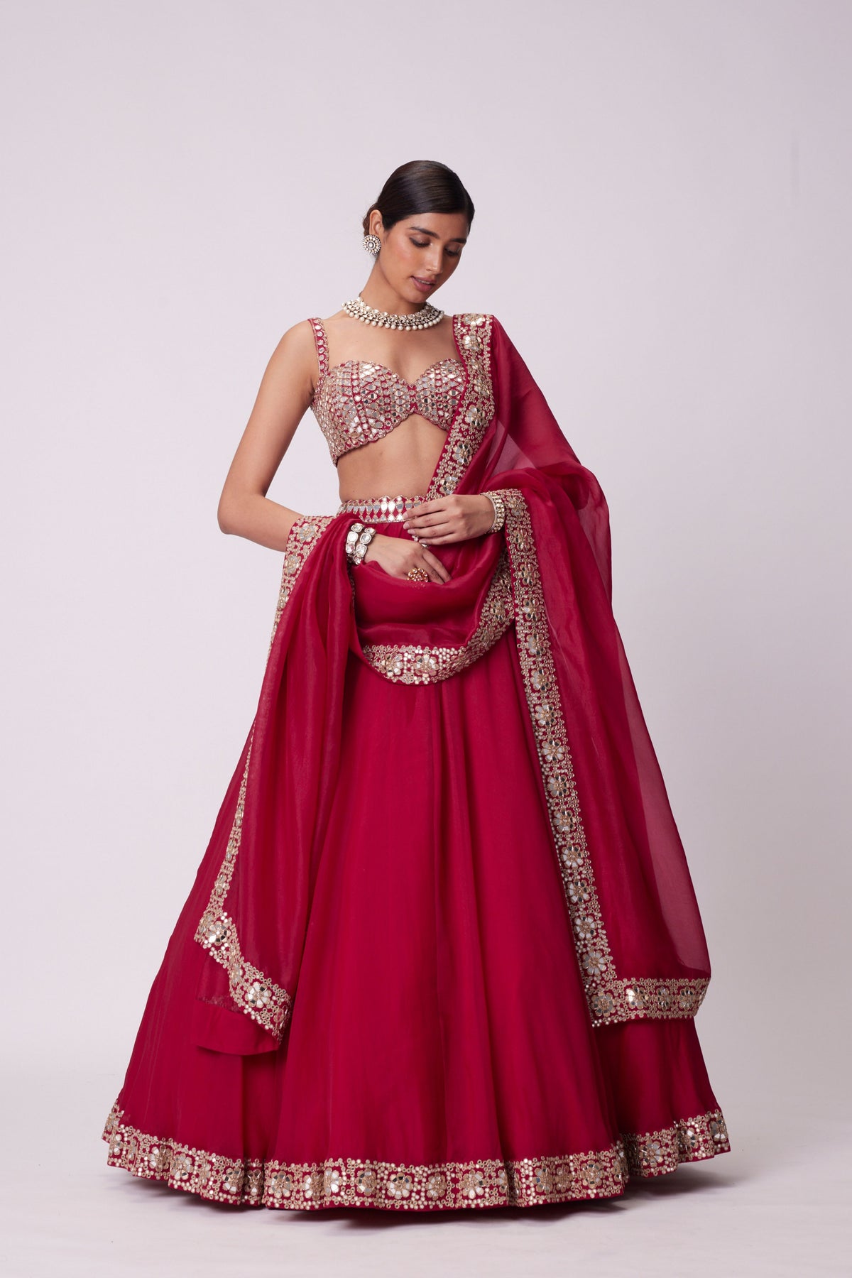 Crimson Red Lehenga Set