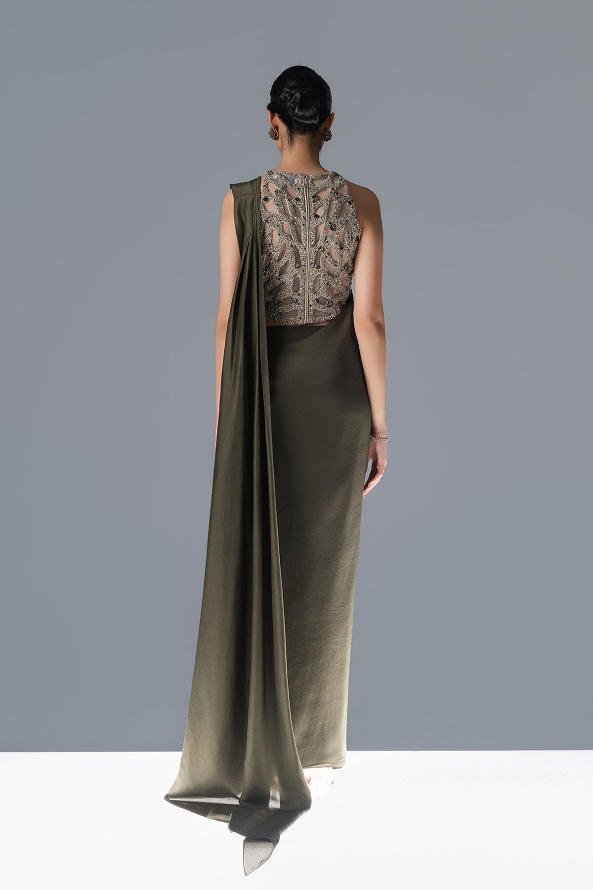Fern Light Saree