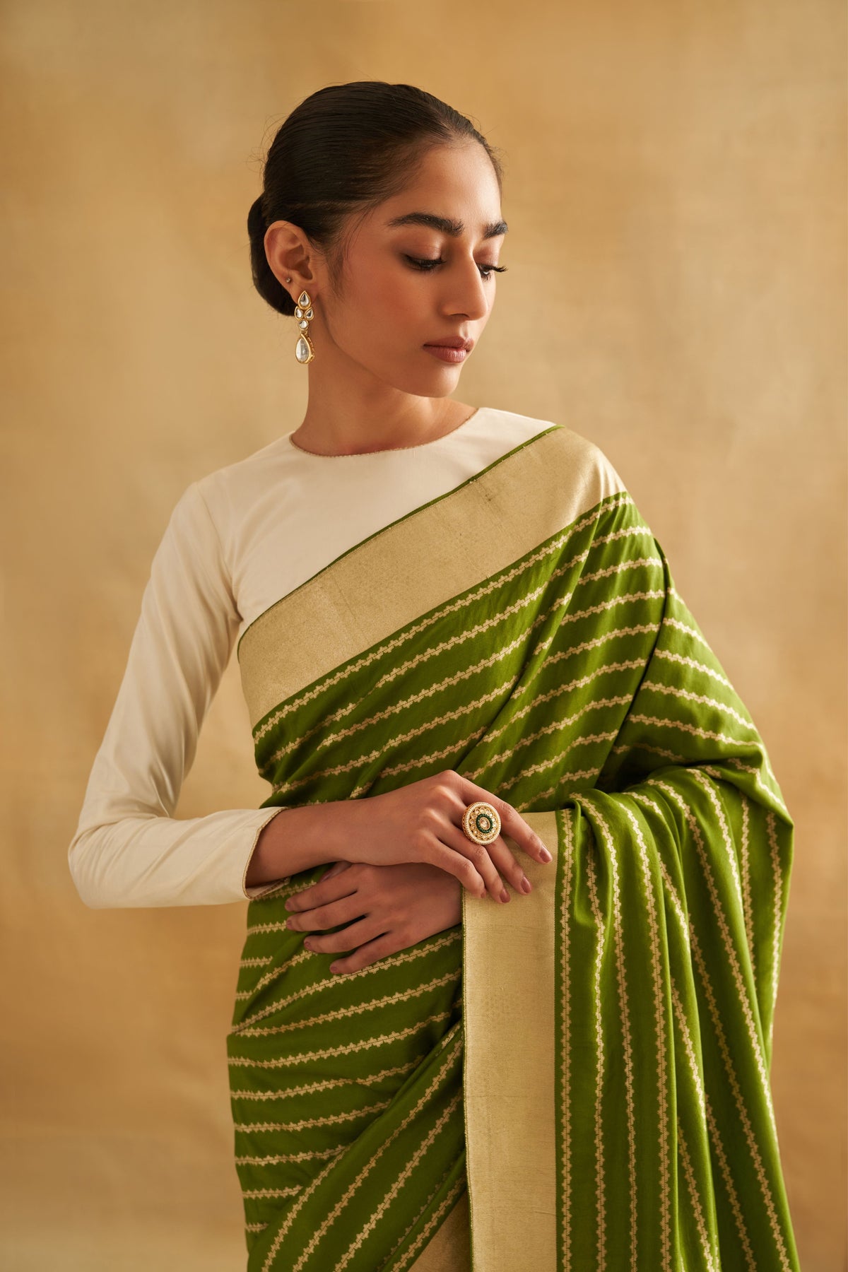 Green Saree Set