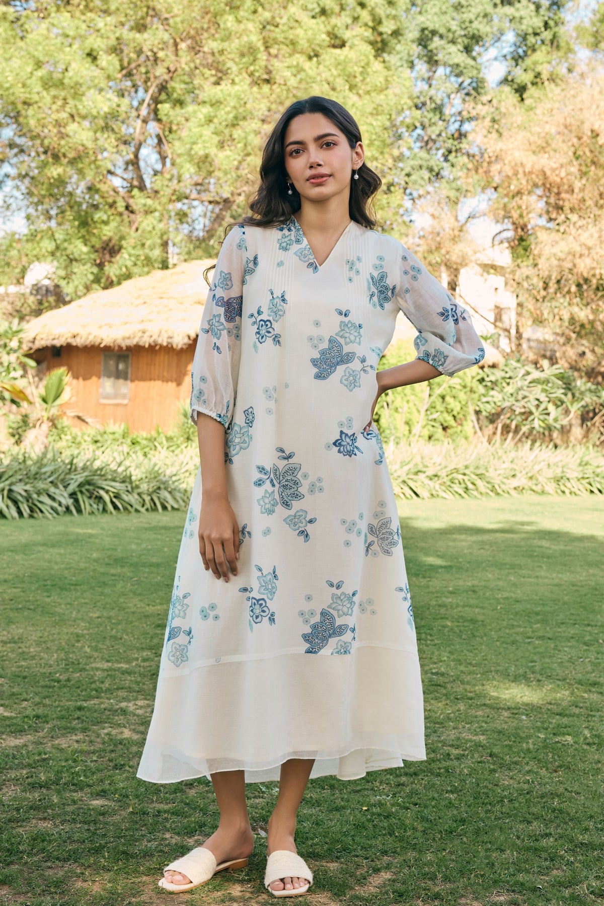 Pearl  Floral Dress