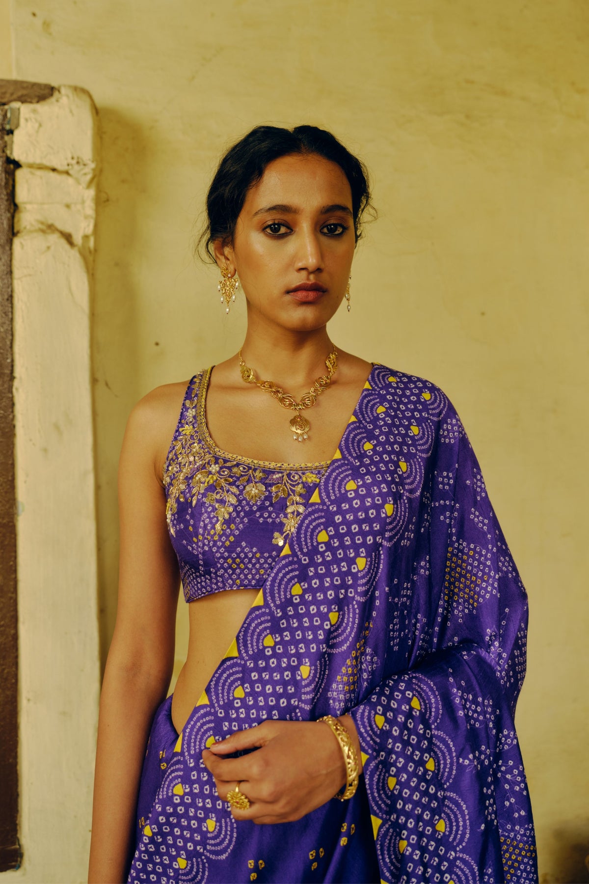 Iris Purple saree Set