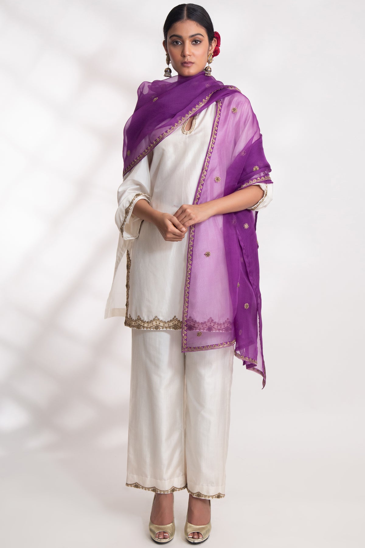 Purple Adrija Dupatta