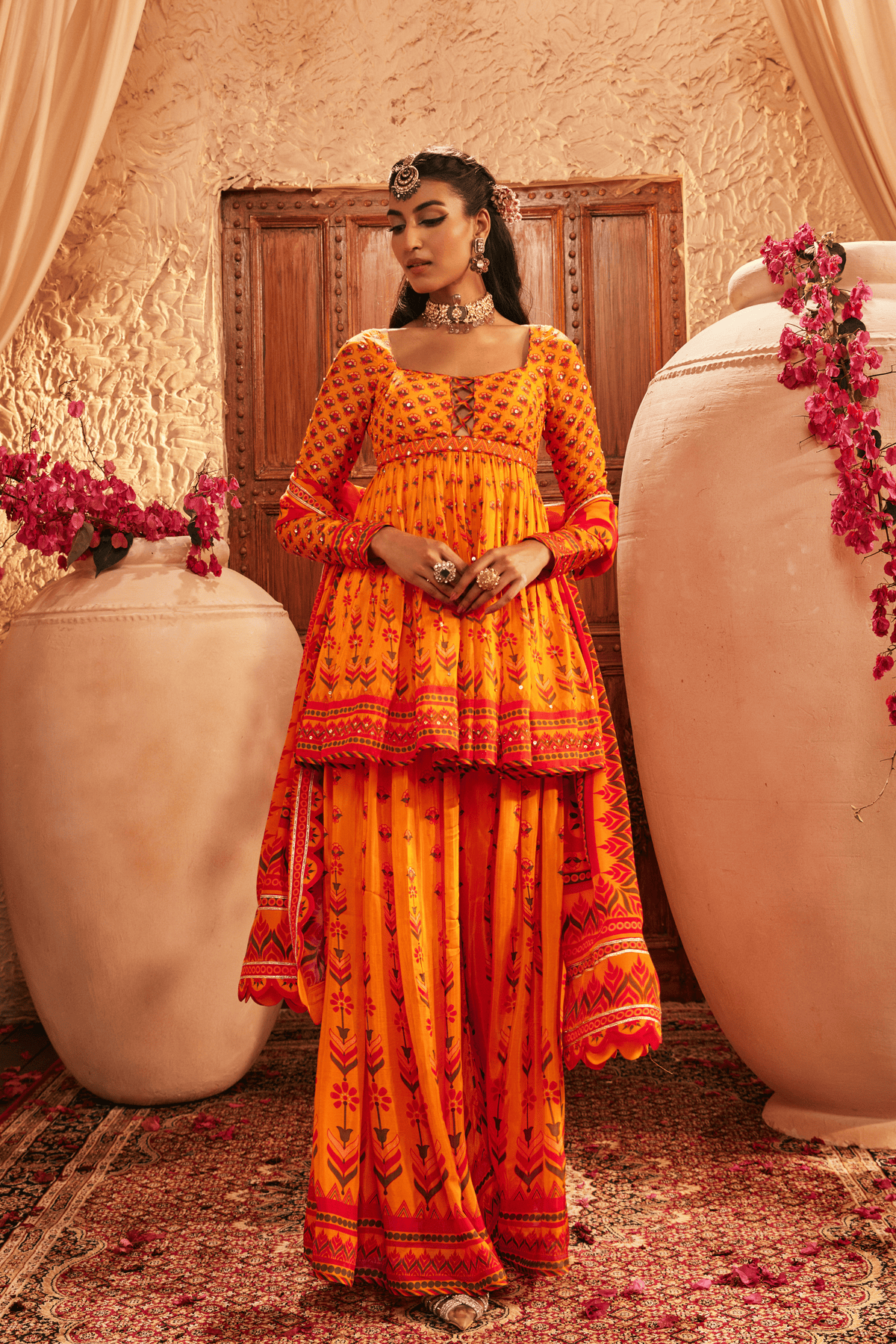 Lucia Embroidered Sharara Set