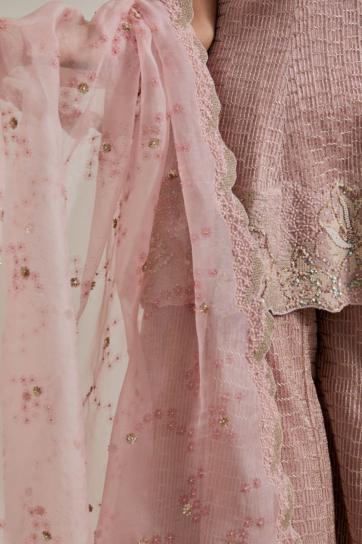 Pink Sharara Set