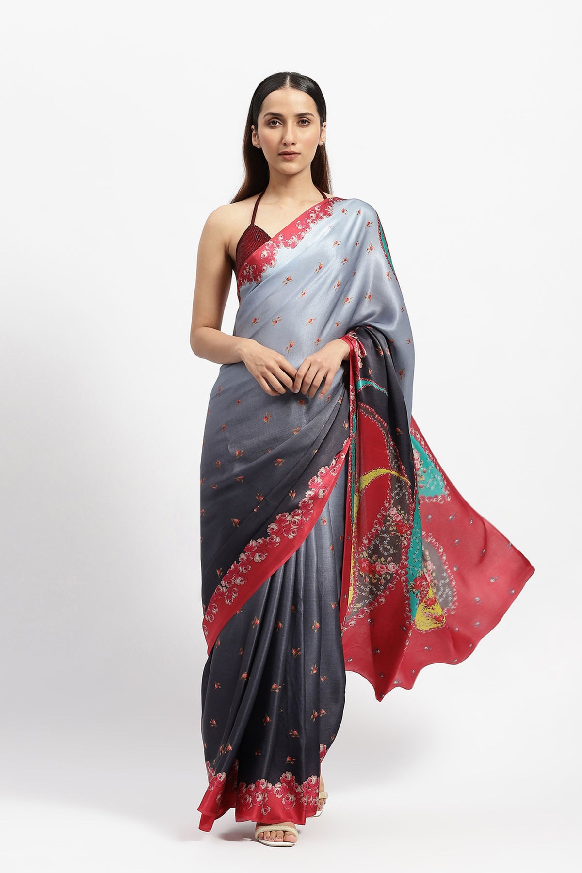 Night&#39;s Embrace Printed Saree