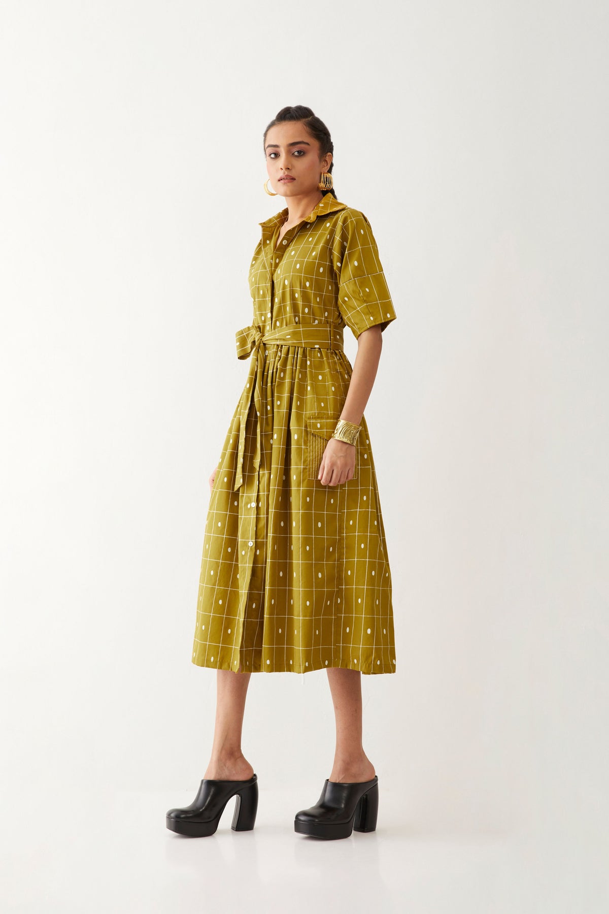 Olivia Dress In Checker Print