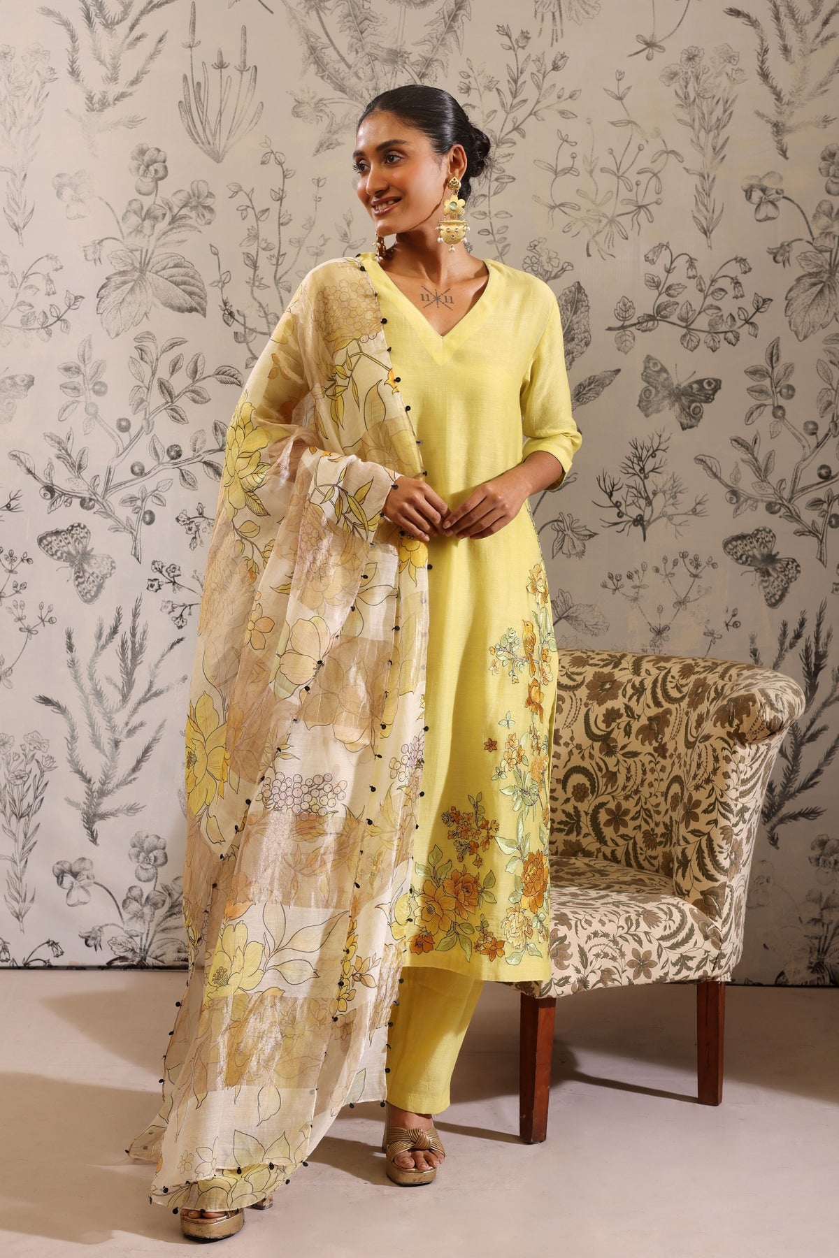 Vakya Yellow Kurta Set