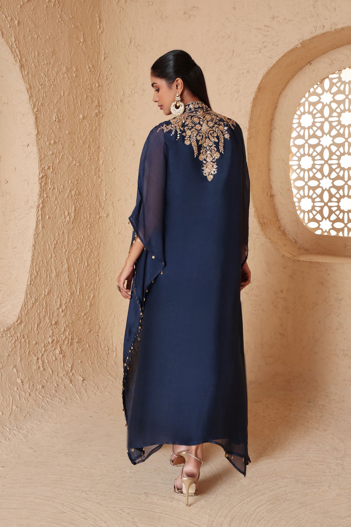 Blue Heavy Kaftan Set