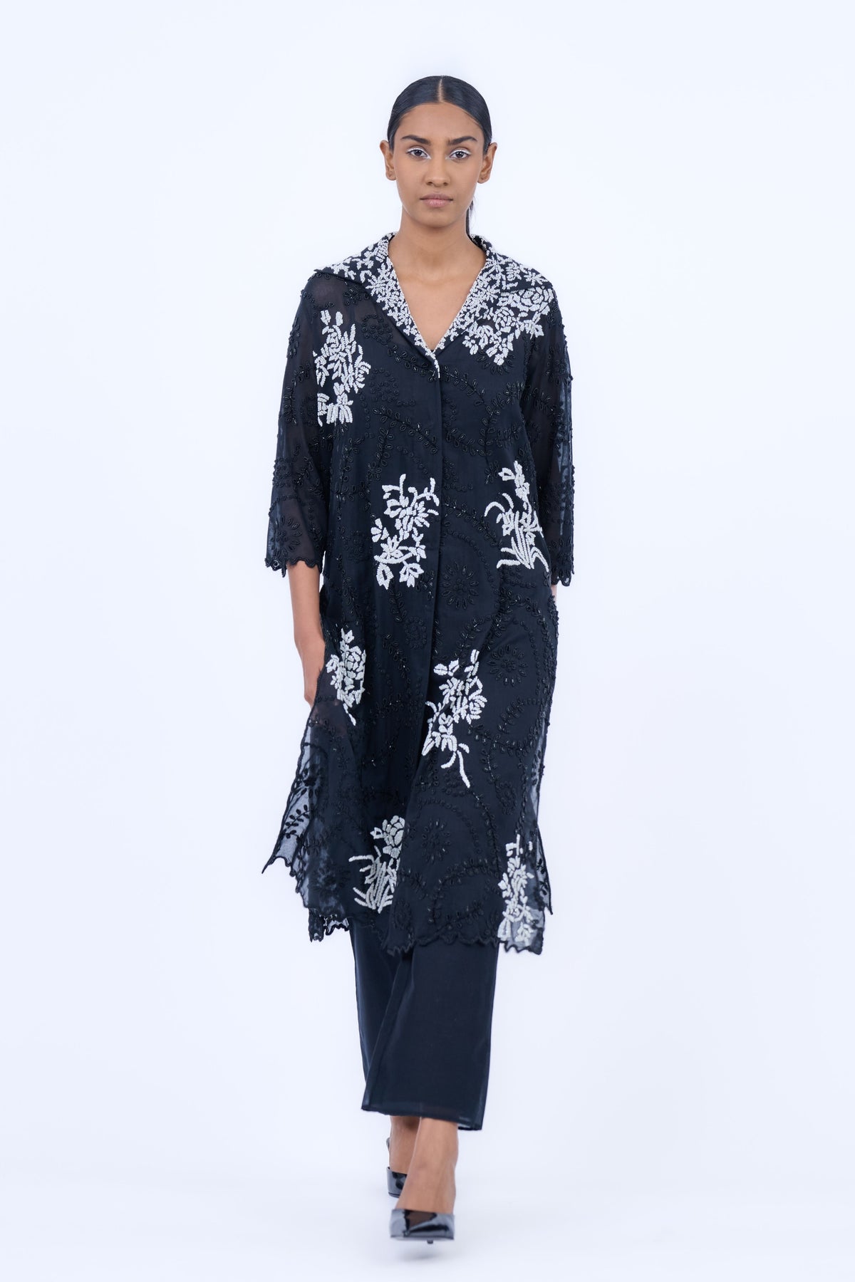 Black Pants in Handloom Cotton