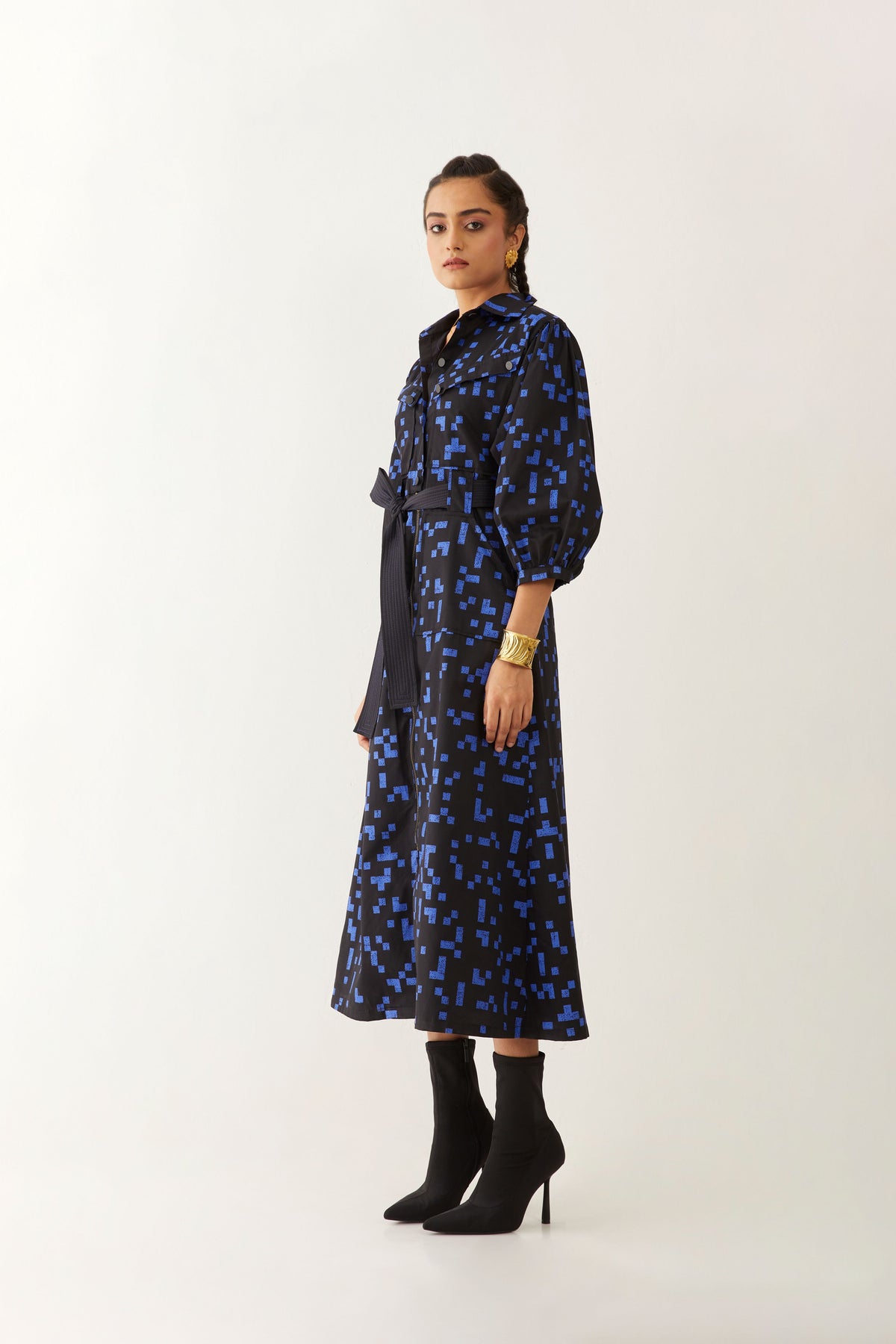 Mizuri Dress In Cube Print