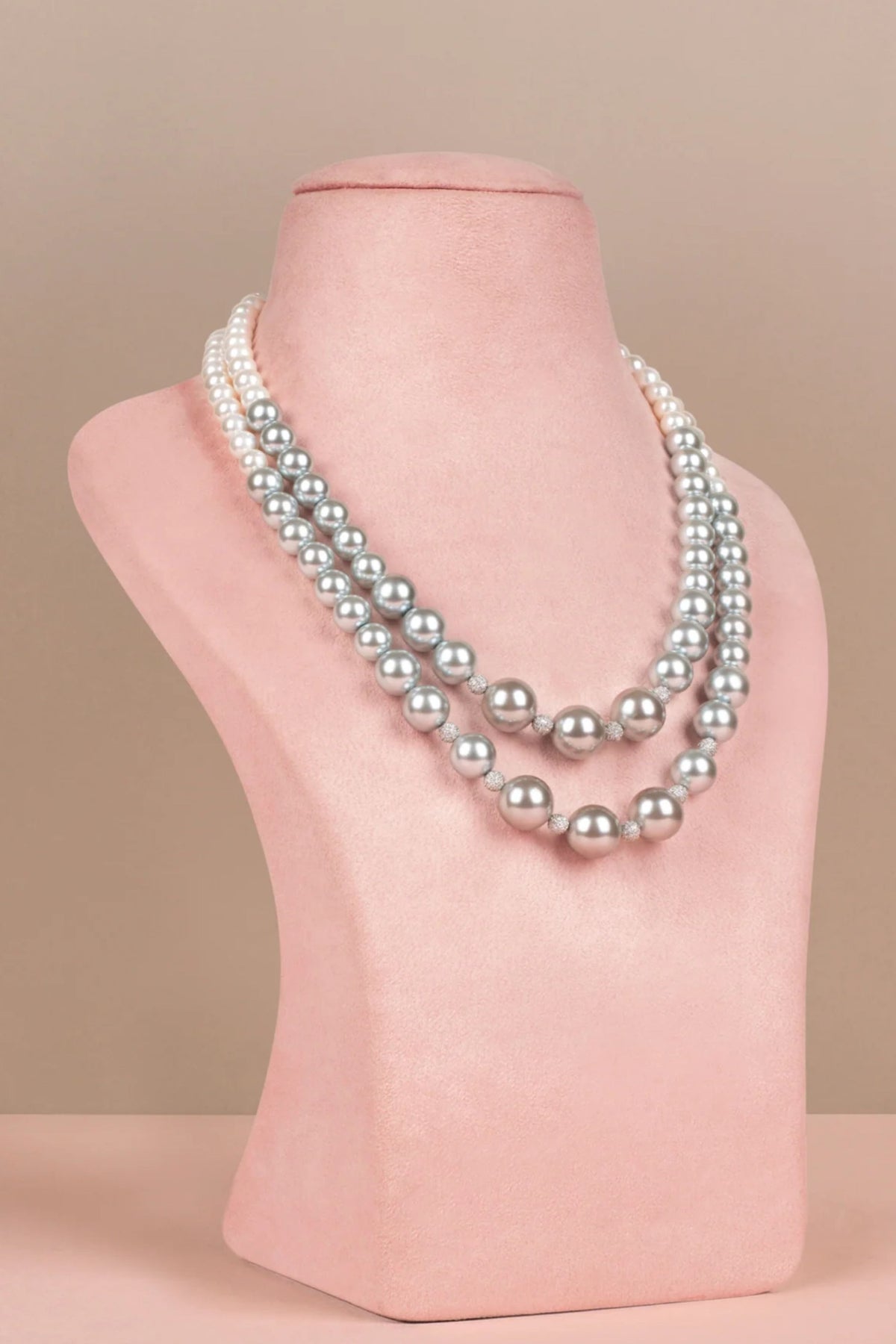 Double Graded Silver Necklace
