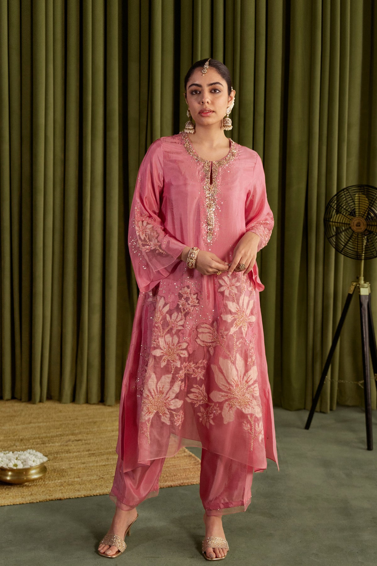 Rose Pink Magnolia Kurta Set
