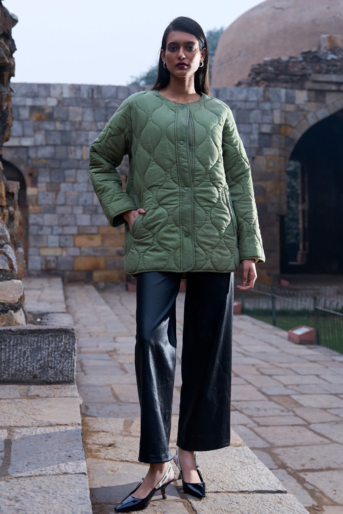 Green Quilted Jacket