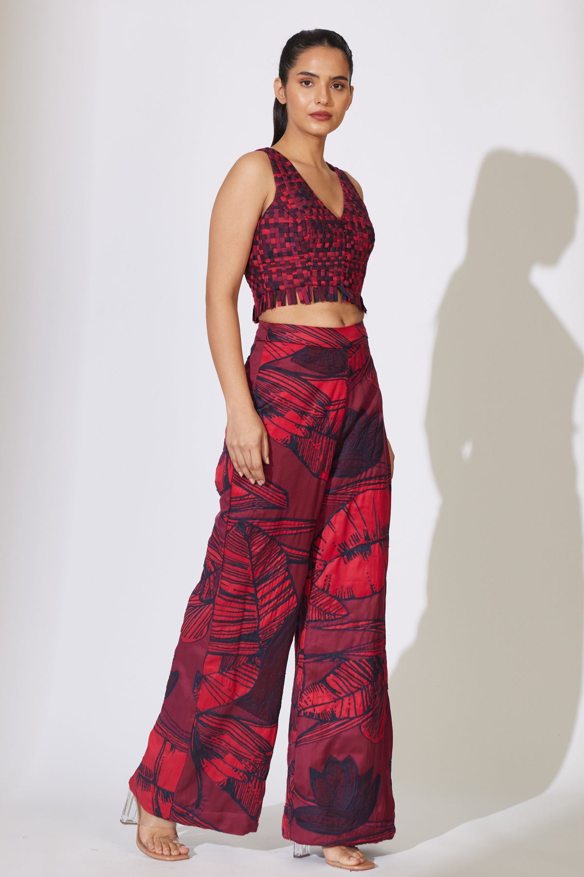 Red Weaved Bustier