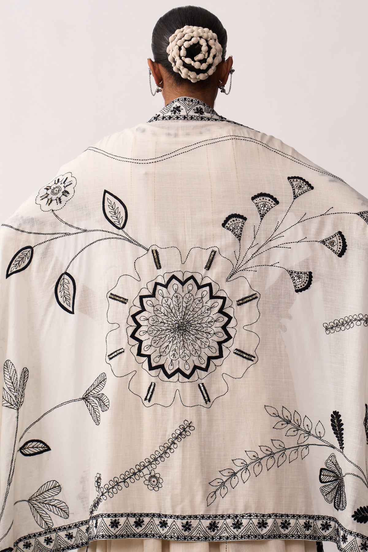 Tara Rani Ivory Dupatta