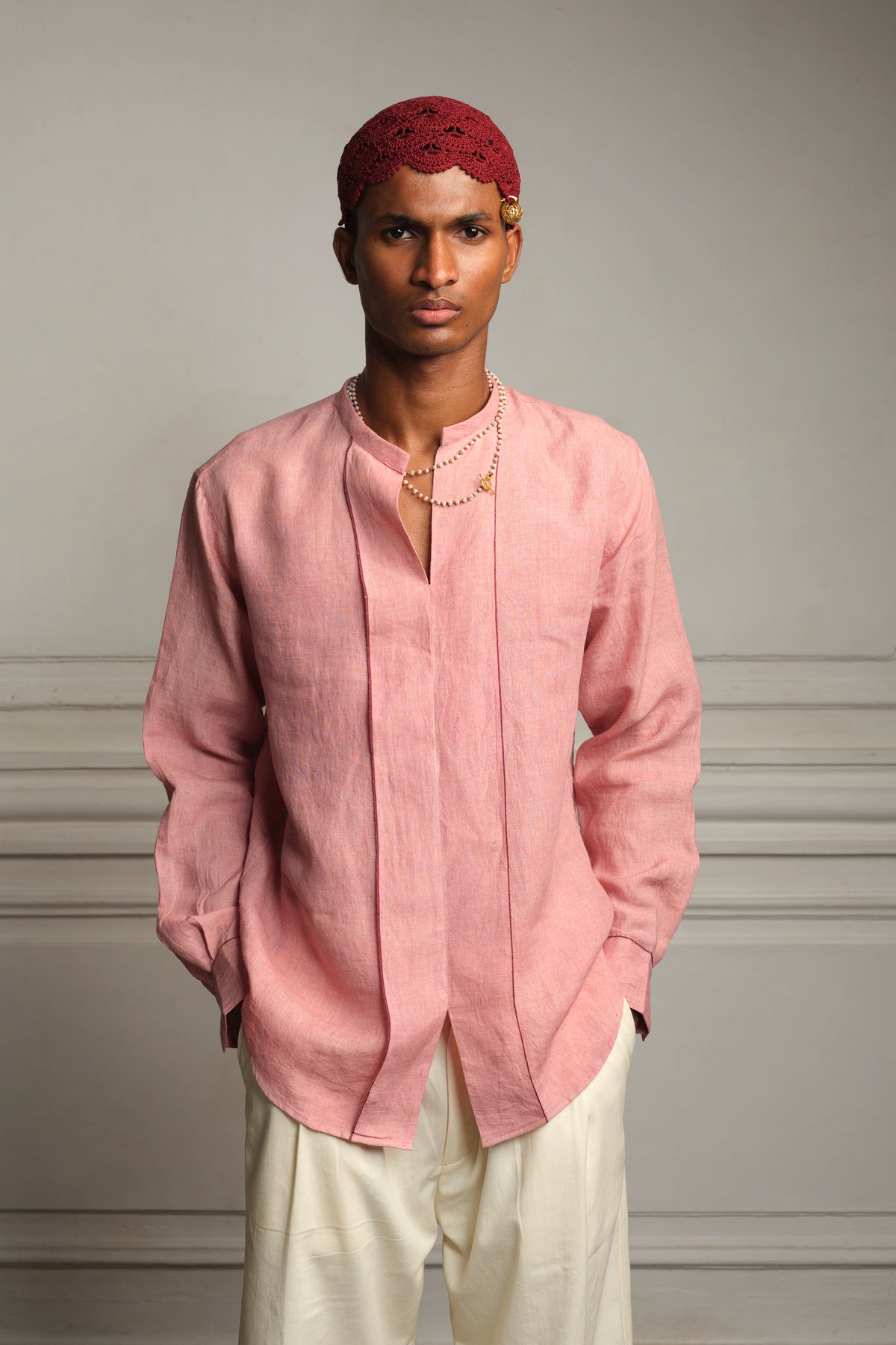 Handwoven linen shirt