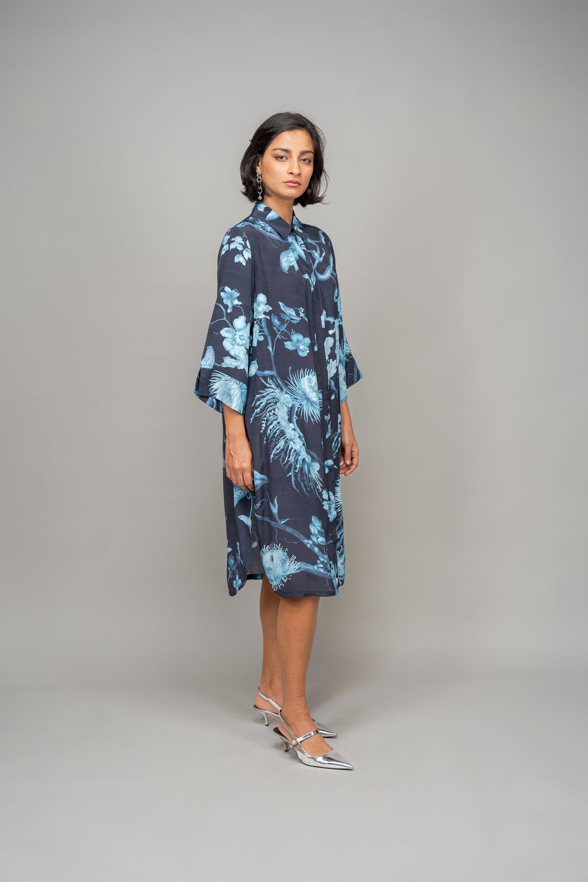 Garden Print Fence Shirt in Aurora Borealis