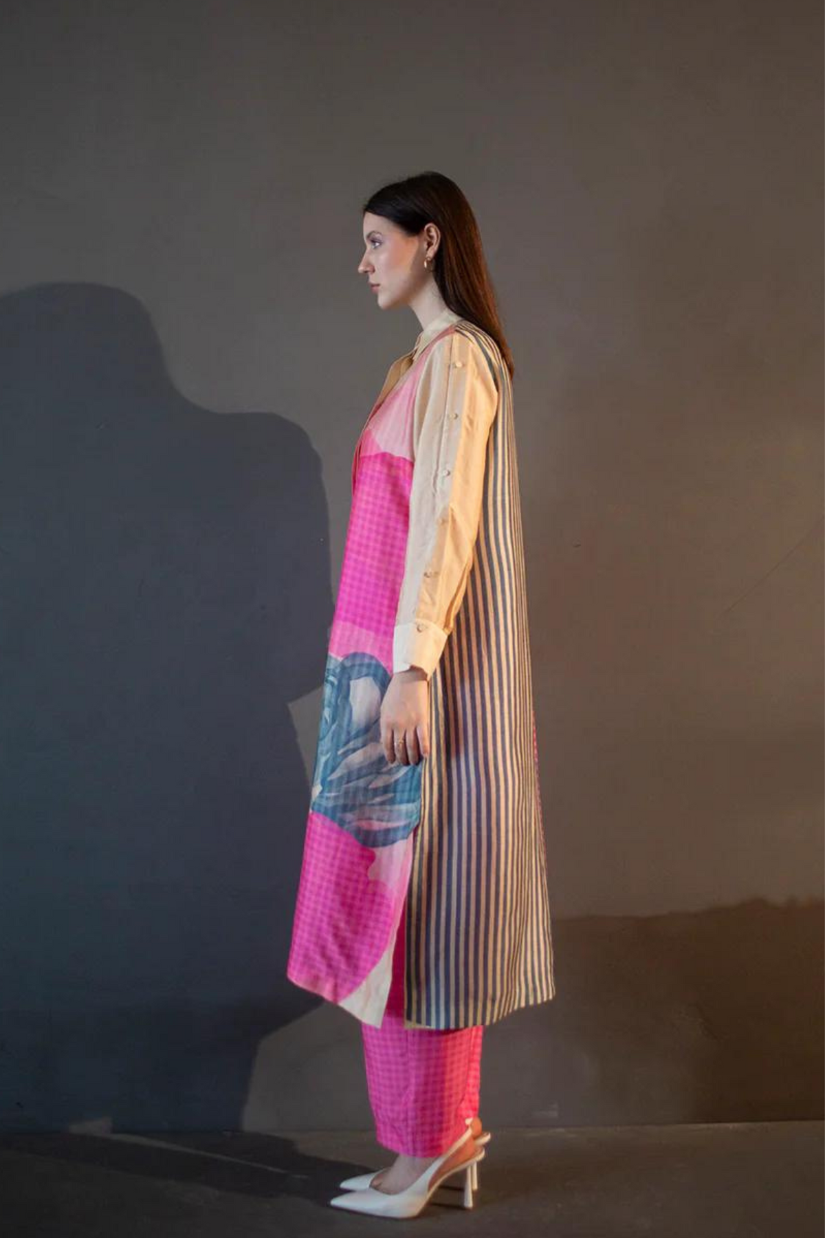 Multi Color Abstract Geometric  Tunics Set