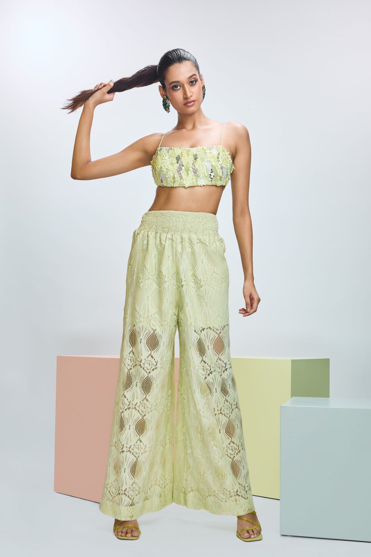 Matcha Blouse and Pant Set