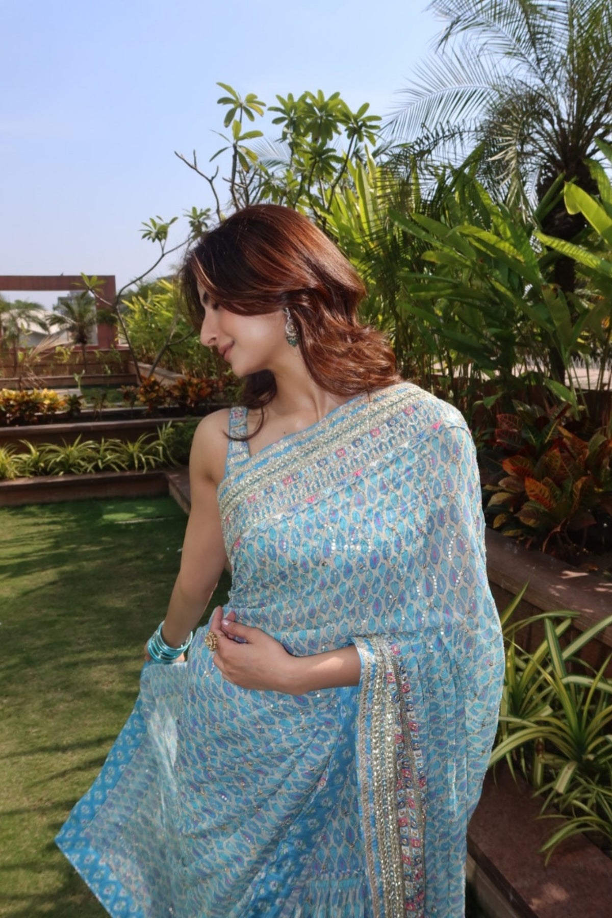 Palak Tiwari in Bela Saree Set