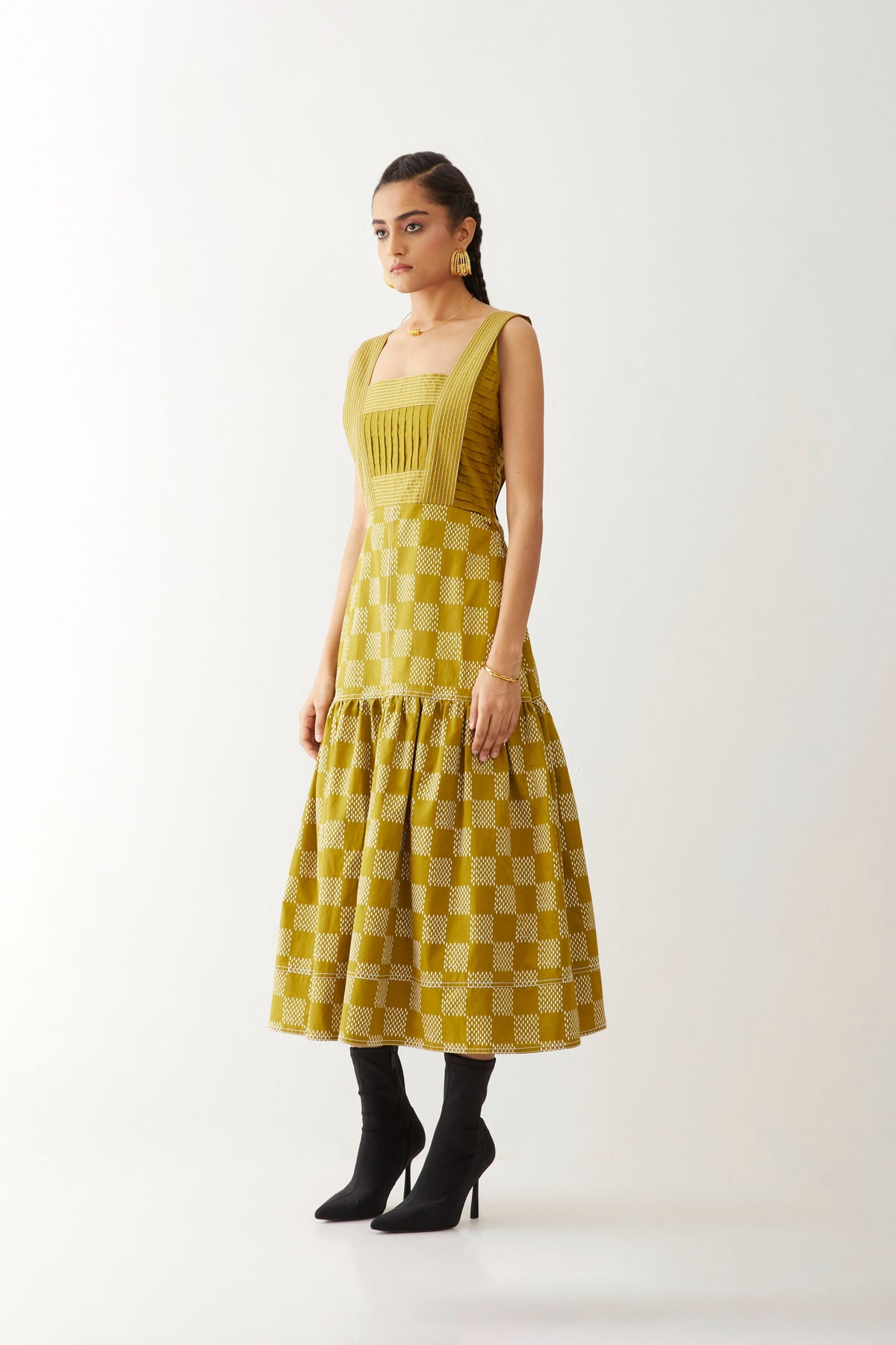 Maple Dress With Mesh Print