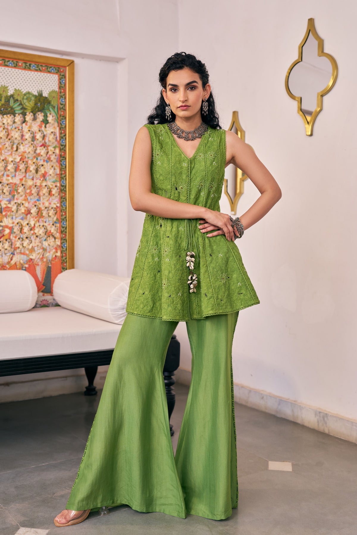 Pea Kalidar Peplum Set