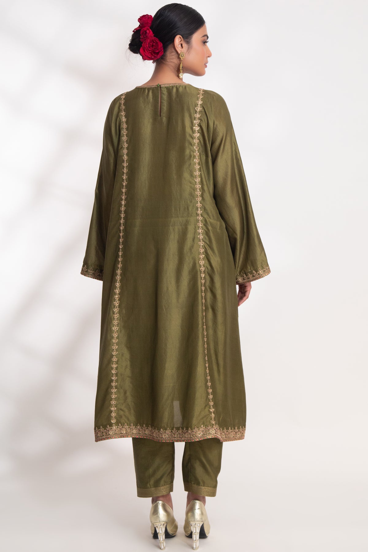 Henna Green Aavya Kurta Set