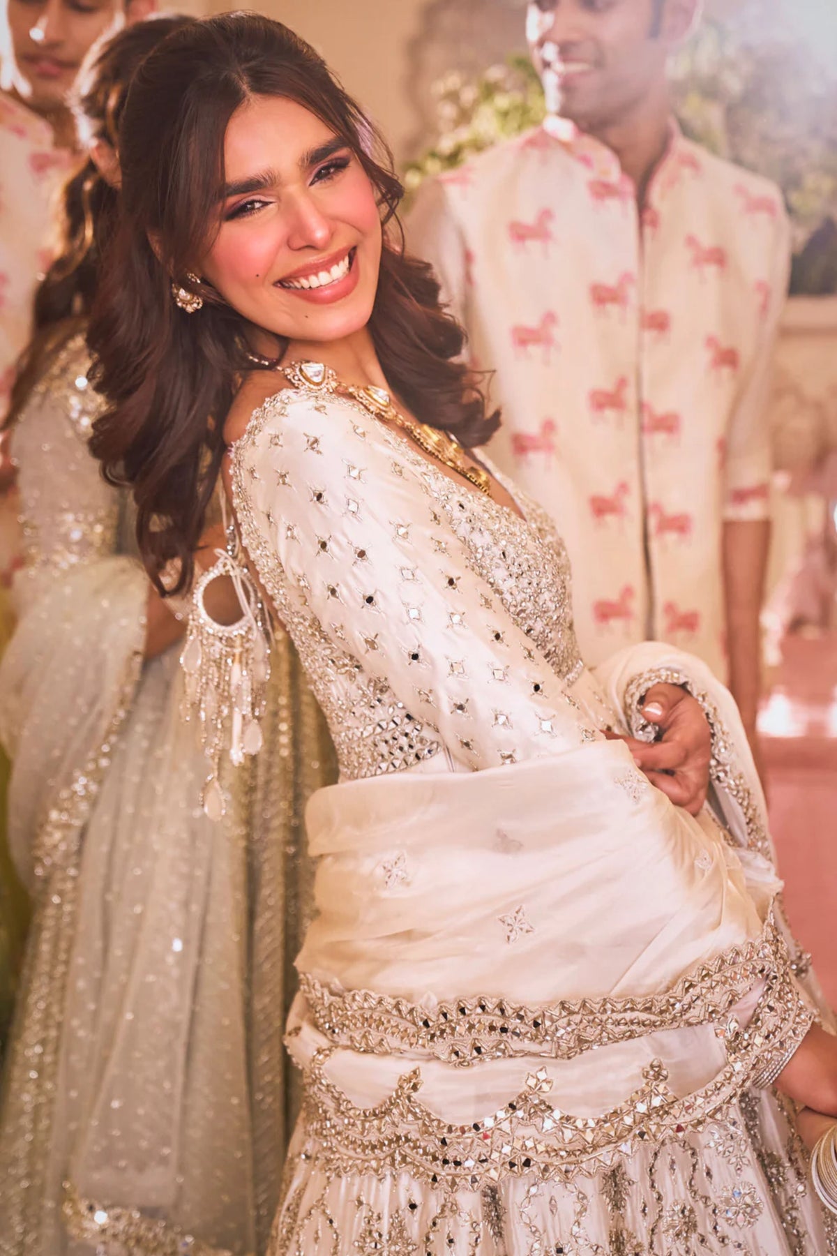 Pearl Ivory Anarkali Set