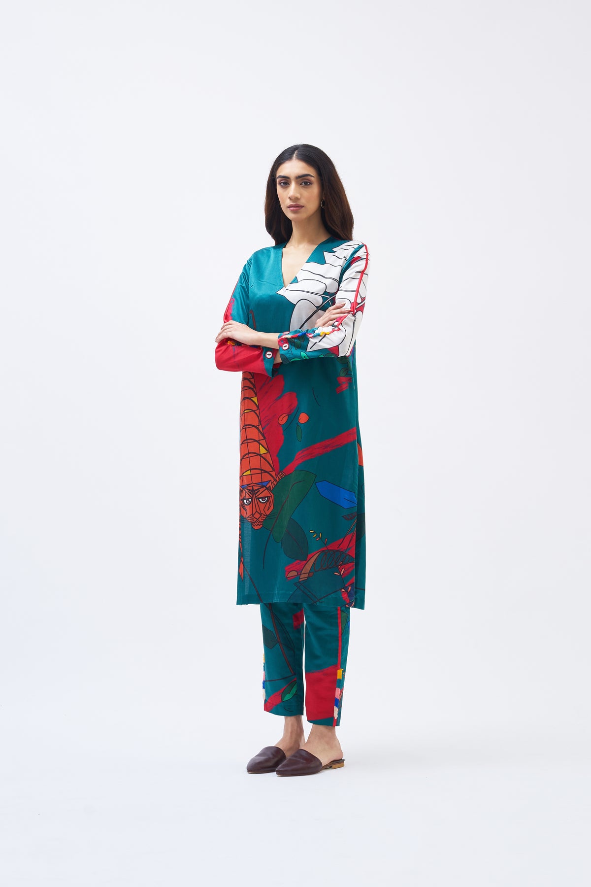 Ambush Technicolour Trench Kurta Set