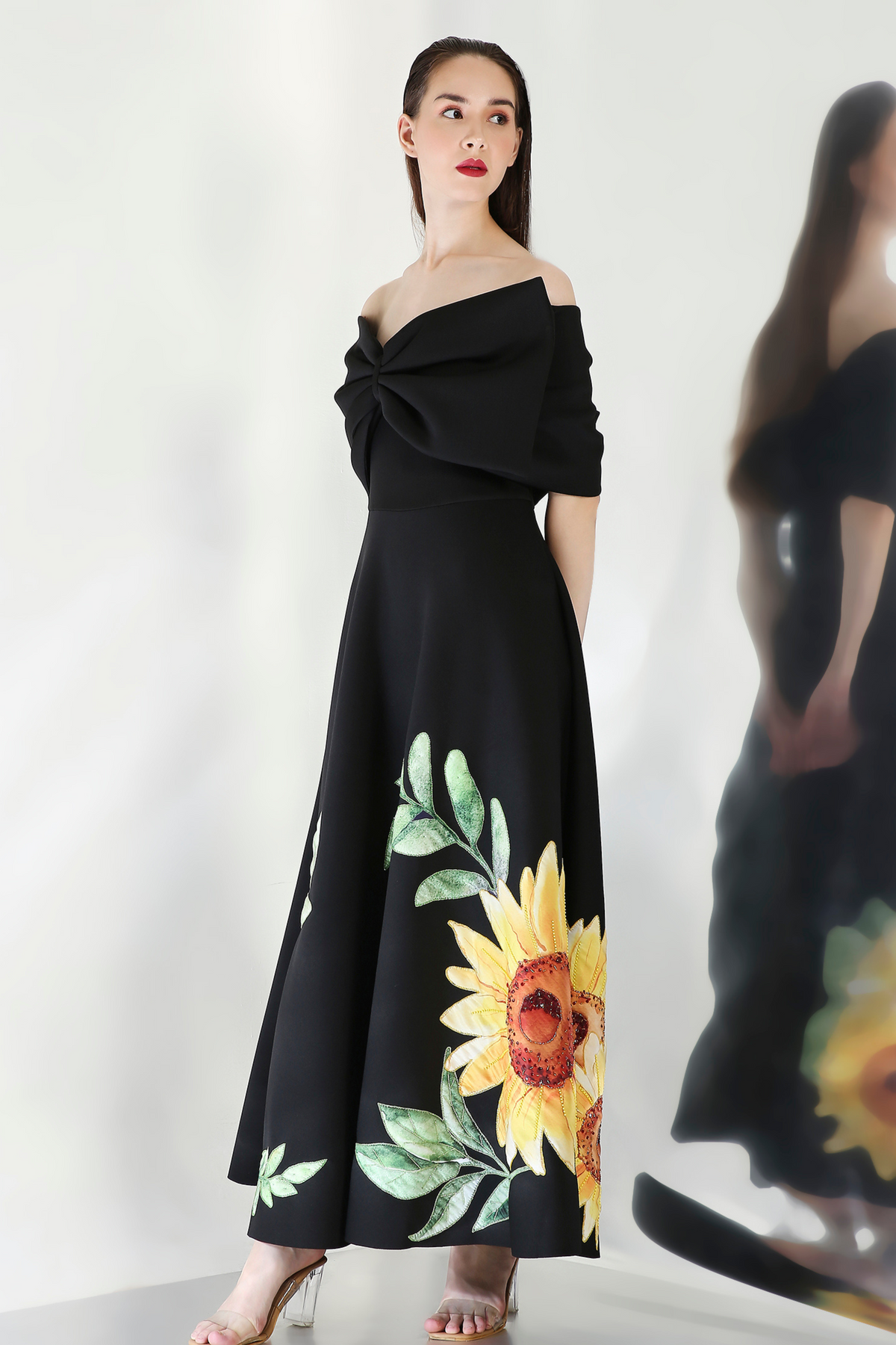 Black Embroidered Dress