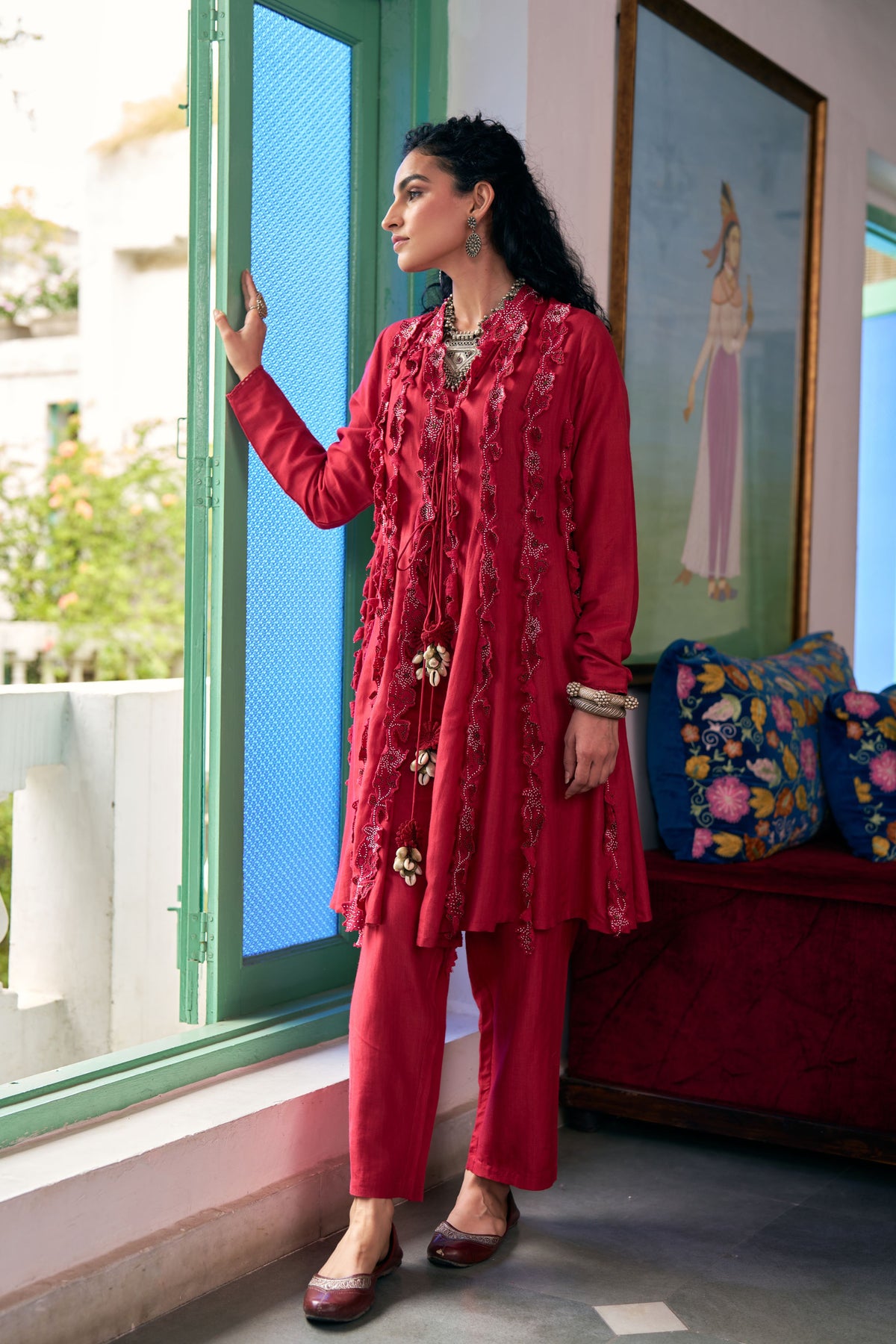Ruby Floral Kurta Set